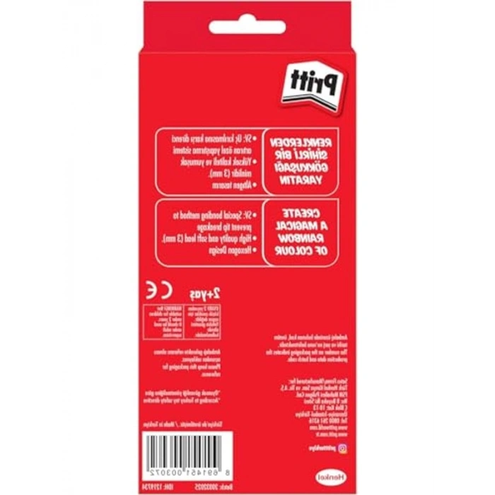 Uzun Kuru Boya Kalemi Seti, 12 Renk, Yüksek Kalite