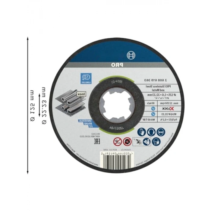 Uzun Ömürlü Paslanmaz Çelik Kesme Diski - Ø 125 mm