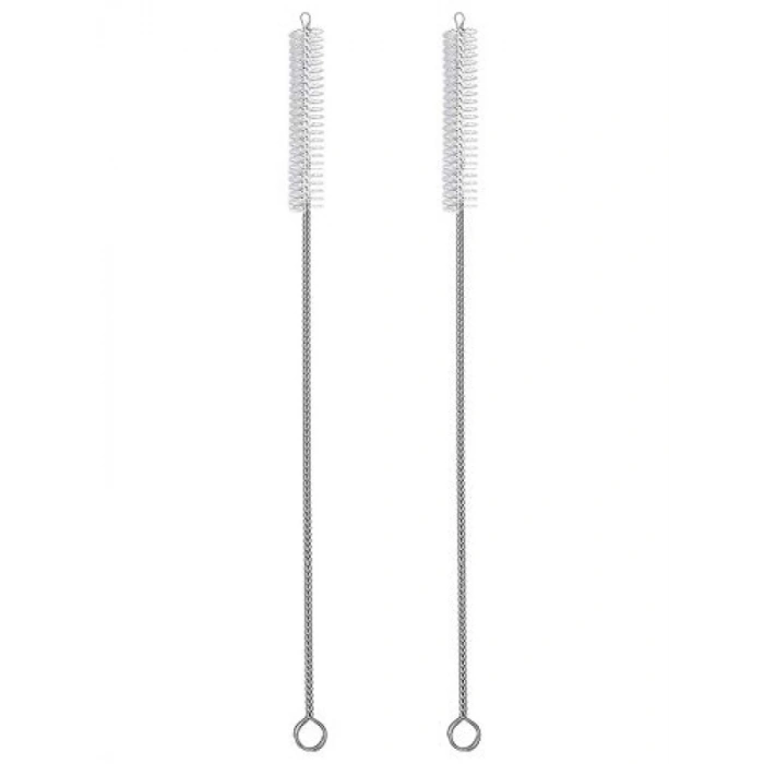 Uzun Paslanmaz Çelik Saman Temizleme Fırçası (2 Adet)