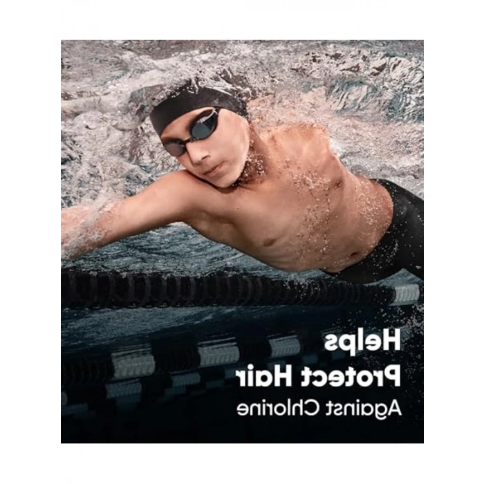 Uzun Saçlı Yüzücü Bonesi, Siyah Renk Seçeneği