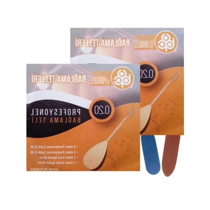 Uzun Sap Bağlama Teli ve Mızrap Seti