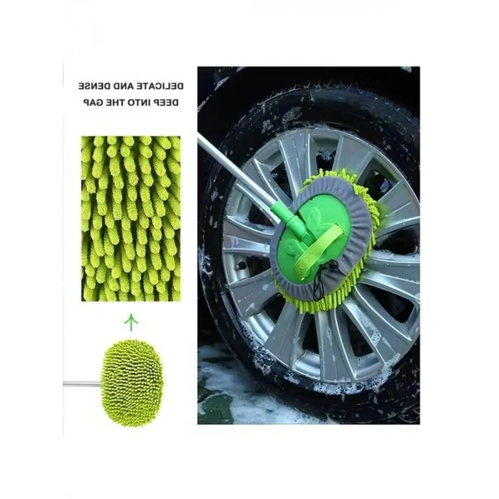 Uzun Saplı Araba Yıkama Fırçası, Mikrofiber Temizleme Seti