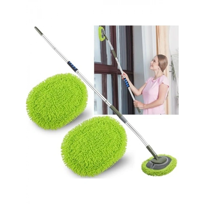Uzun Saplı Mikrofiber Temizleyici, Tasarruflu Dirsek Uzatma ile Duvar Temizliği
