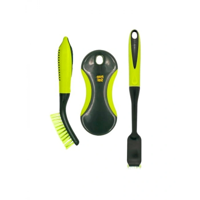 Uzun Saplı Temizleme Fırça Seti, 3 Parça, Mutfak İçin