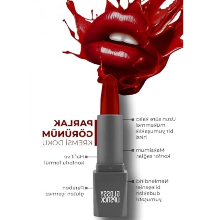 Uzun Süre Kalıcı Nemlendirici Ruj - Yoğun Renk Seçeneği 323 Ruby Red