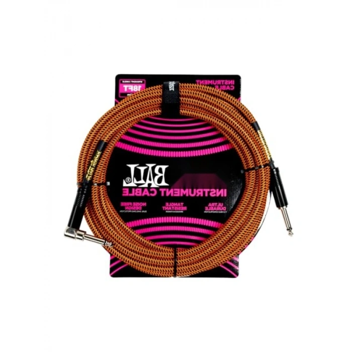 Uzun Süreli Kullanım İçin Enstrüman Kablosu - 18Ft, Turuncu