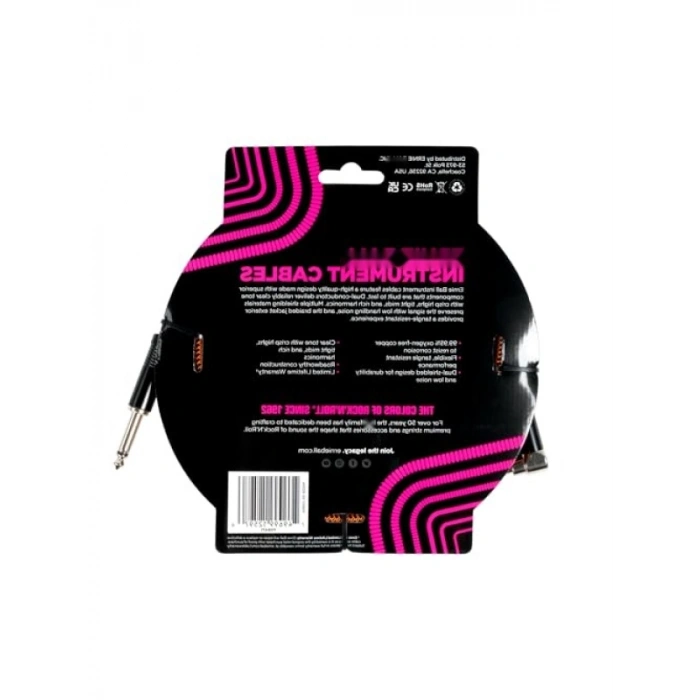 Uzun Süreli Kullanım İçin Enstrüman Kablosu - 18Ft, Turuncu