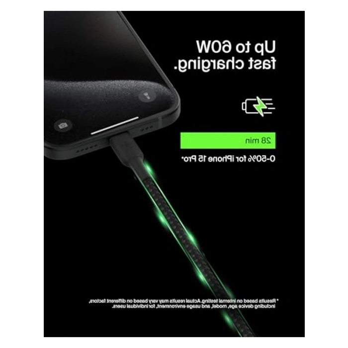 Uzun Süreli Kullanım için USB-C Kablo, 6.6ft Uzunlukta