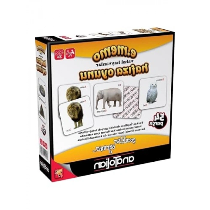 Vahşi Hayvanlar Hafıza Oyunu - 54 Parça