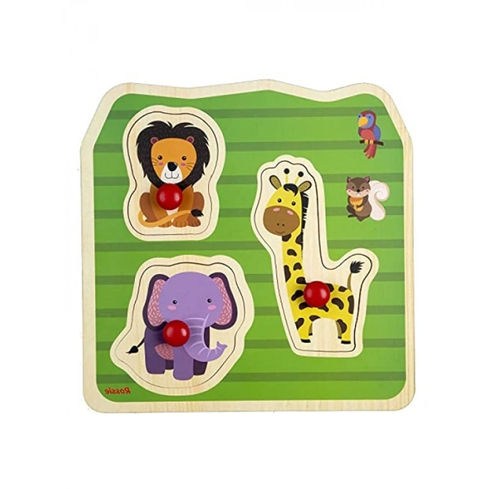 Vahşi Hayvanlar Temalı Ahşap İlk Yapboz