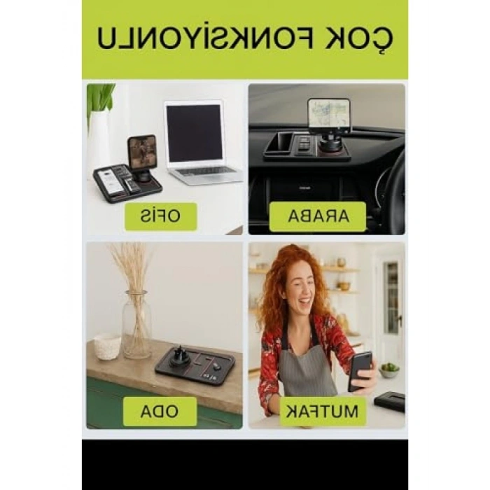 Vakumlu Araç Telefon Tutucu - 360° Döner Başlık