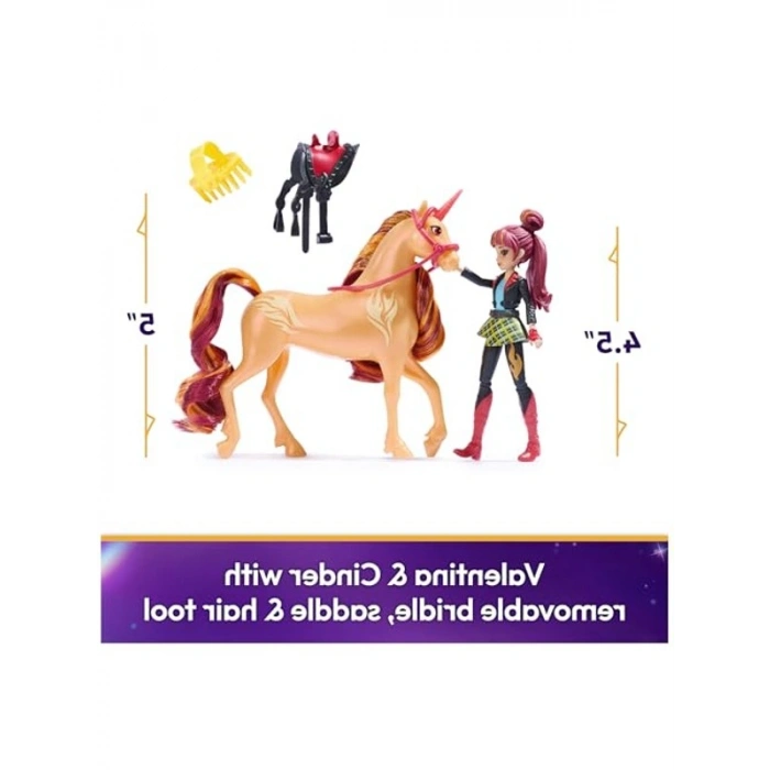 Valentina ve Tek Boynuzlu At Cinder Figür Seti, 12 cm