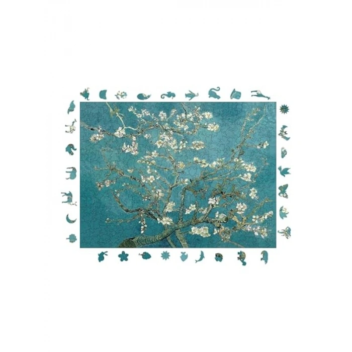 Van Gogh Badem Ağacı Ahşap Puzzle, 450 Parça, Yetişkinler İçin
