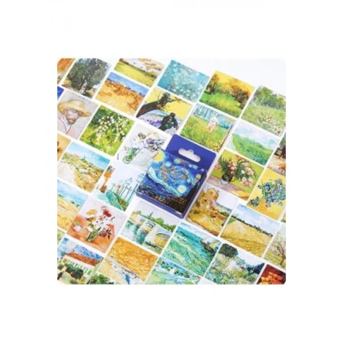 Van Gogh Temalı 45 Adet Sticker Seti - Bullet Journal
