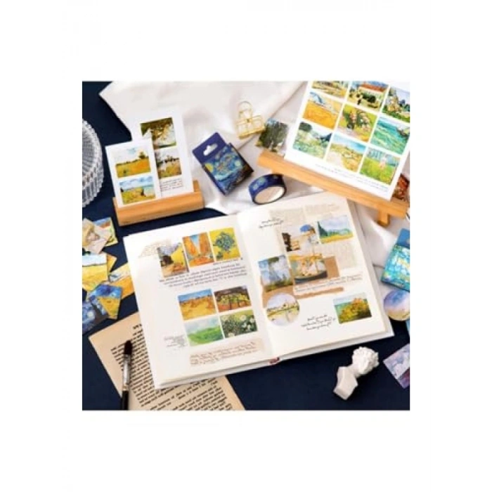 Van Gogh Temalı 45 Adet Sticker Seti - Bullet Journal