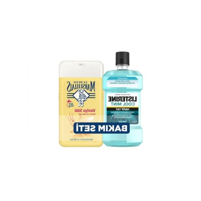 Vanilya Sütü Aromalı Duş Jeli (250 ml) + Soğuk Nane Aromalı Ağız Gargarası (250 ml) - 2 Adet