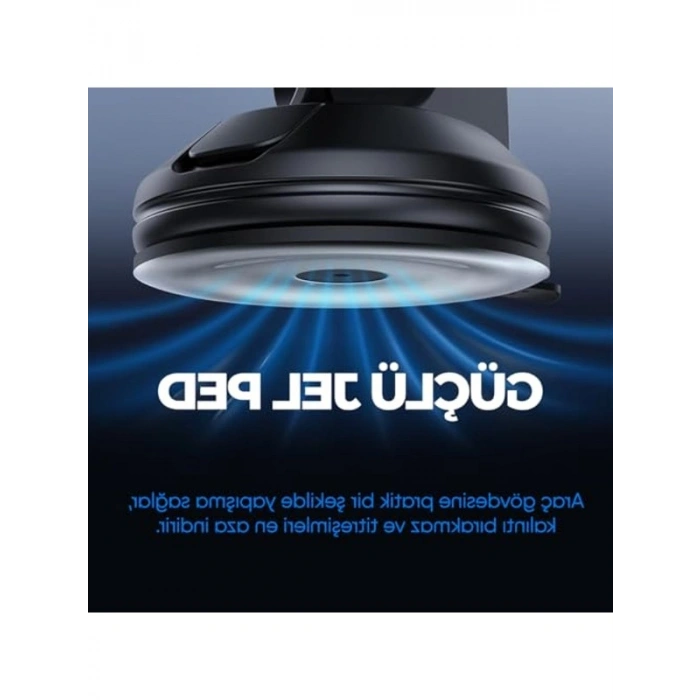 Vantuzlu Araç İçi Telefon Tutucu, 360 Derece Dönüş Özelliği