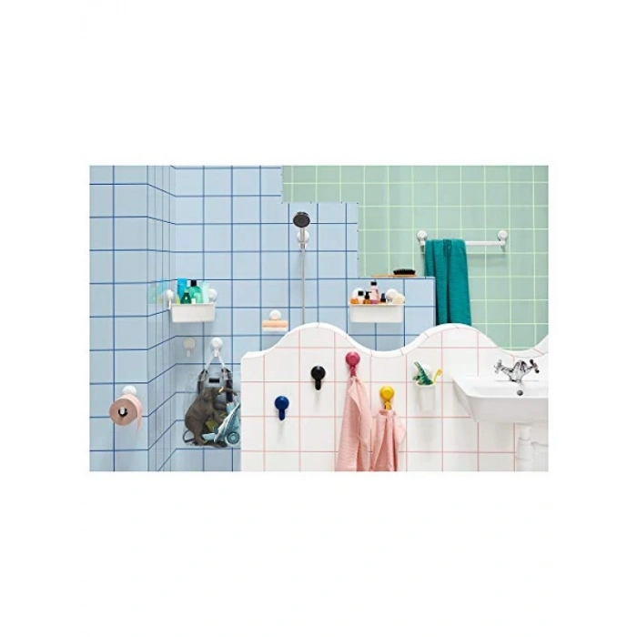 Vantuzlu Diş Fırçası Tutacağı, Beyaz Cam