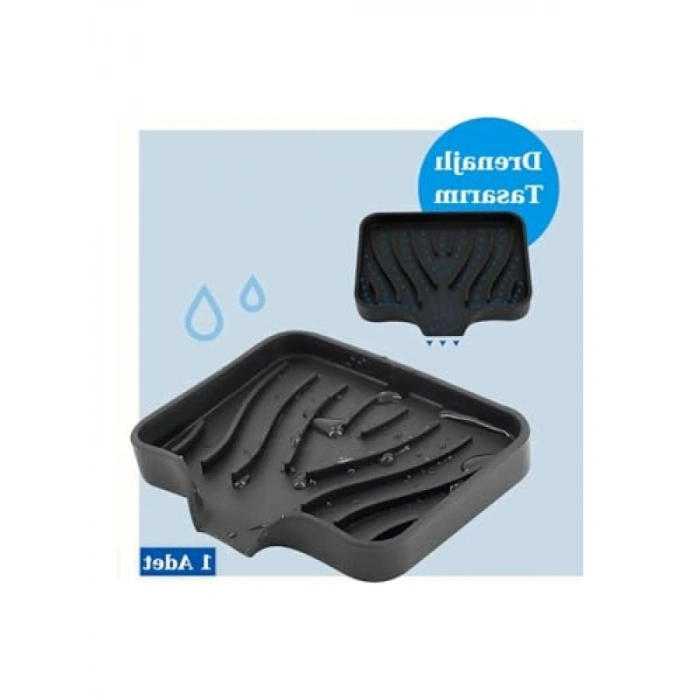 Vantuzlu Esnek Sabunluk - Turkuaz Renk