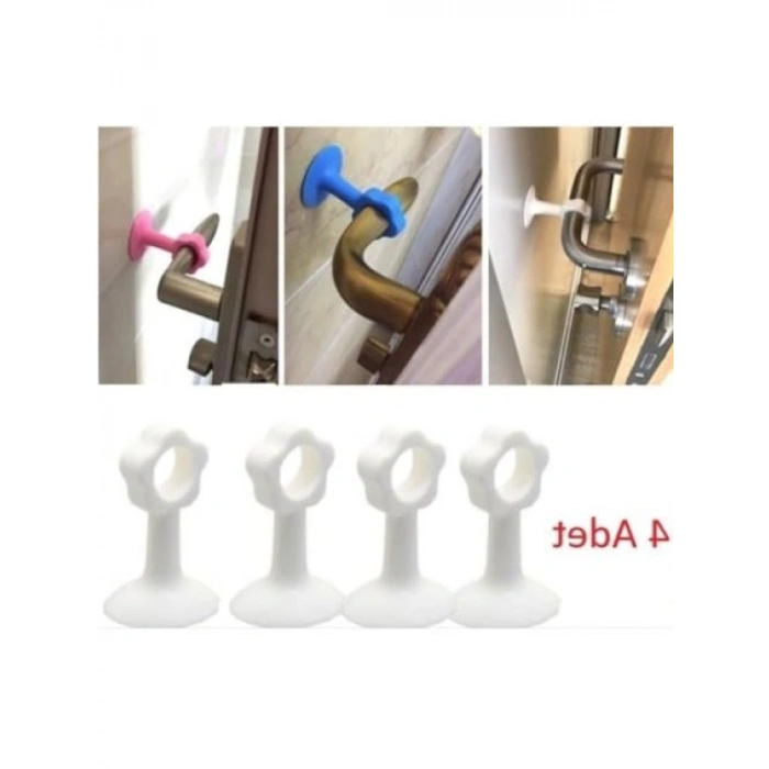 Vantuzlu Geçmeli Kapı Kolu Stoper Seti (4lü)