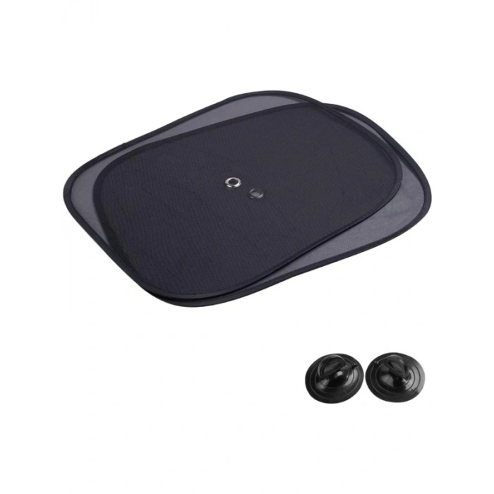 Vantuzlu Güneşlik Seti - Araç Arka Yan Camlar İçin (2 Adet)