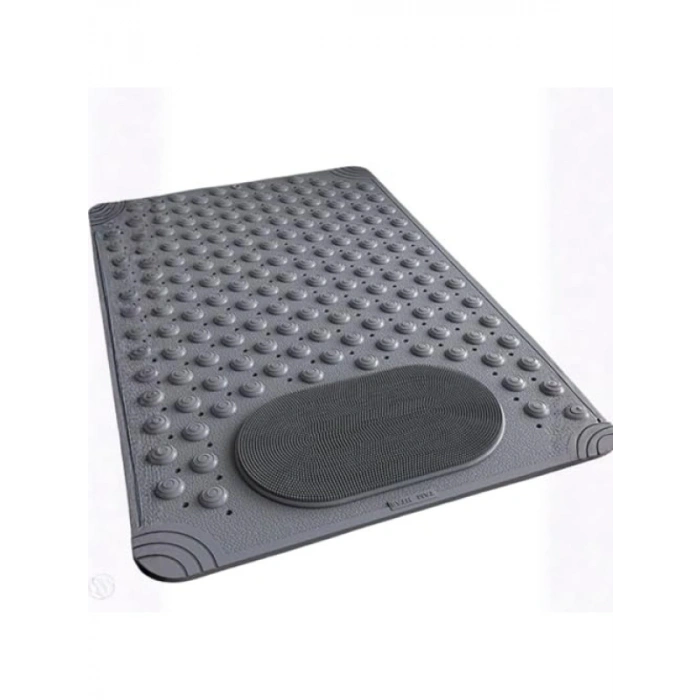 Vantuzlu Kaydırmaz Banyo Paspası (35x69 cm, Gri)