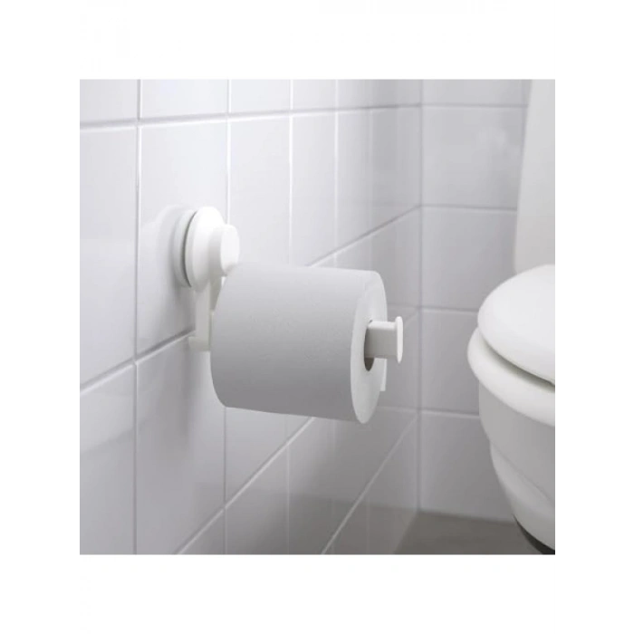 Vantuzlu Tuvalet Kağıdı Tutacağı - Beyaz