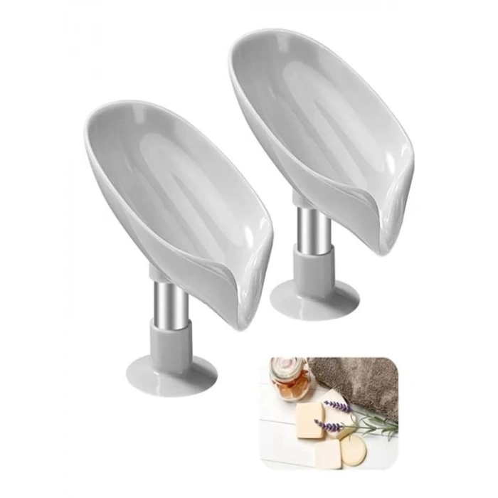 Vantuzlu Yaprak Şeklinde Sabunluk - Mutfak ve Banyo İçin