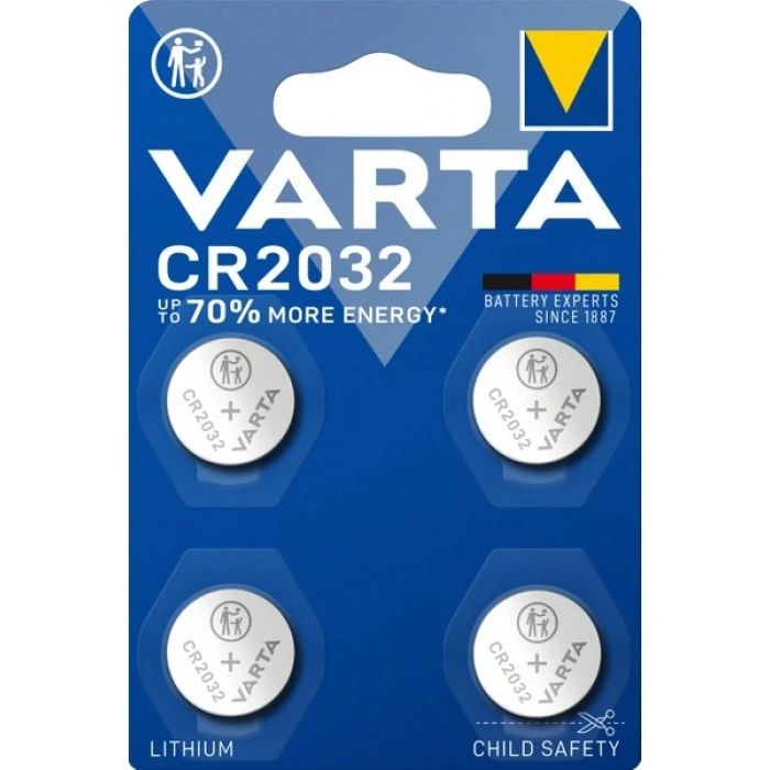 VARTA CR2032 li Lityum Düğme Pil 4lü paket