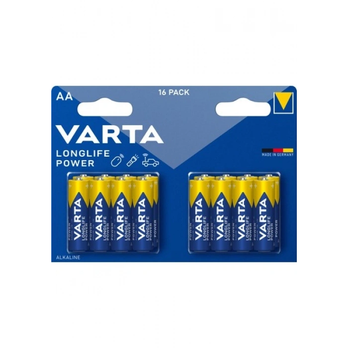 VARTA Longlife Power AA Alkalin kalem pil 16lI paket