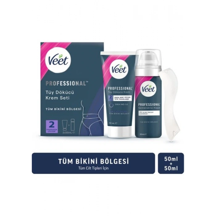 Veet Professional Bikini Bölgesi Tüy Dökücü Krem Seti 50 Ml+50 ml