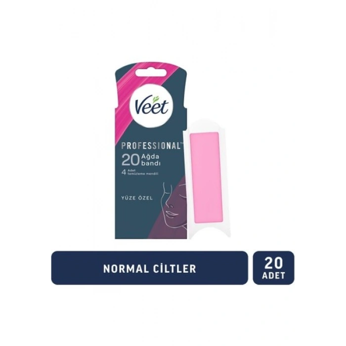 Veet Professional Sir Ağda Bandı Yüz Bölgesi Normal Ciltler 20li