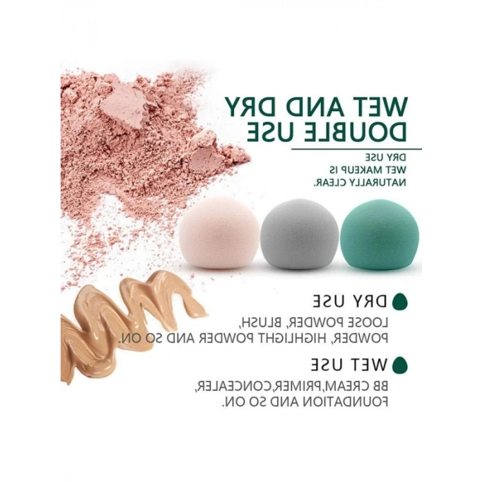 Vegan Makyaj Süngeri - Islak ve Kuru Kullanım İçin Uygun