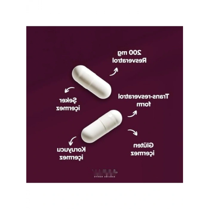 Vegan Resveratrol Kapsülleri, 200 mg - 30 Kapsül