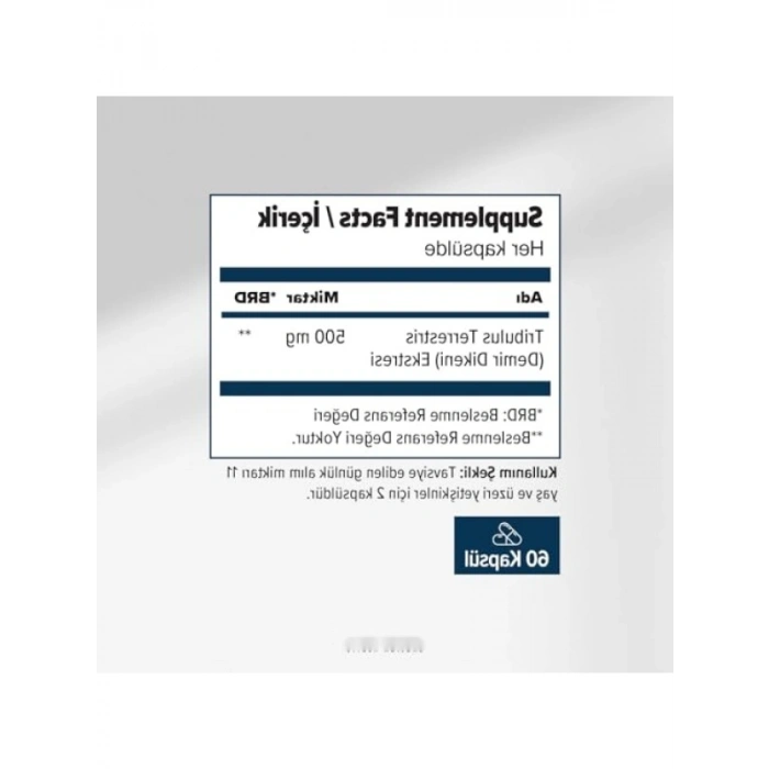 Vegan Tribulus Terrestris Ekstresi - 500 mg, 60 Kapsül