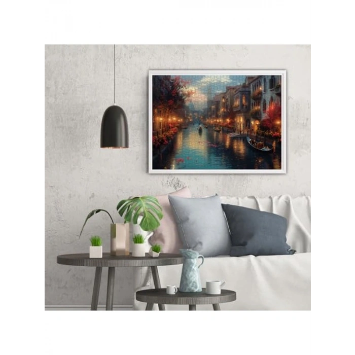 Venedikte Gece Temalı 1000 Parça Puzzle - Eğlenceli Bulmaca