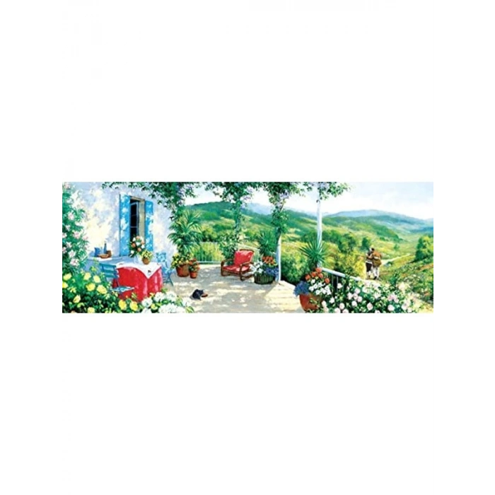 Verandadaki Misafir Temalı 1000 Parça Panorama Puzzle