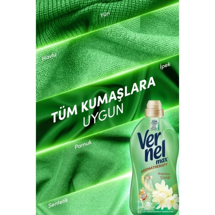 Vernel Max Konsantre Çamaşır Yumuşatıcısı 1440ML (60 Yıkama) Ihlamur Çiçeği