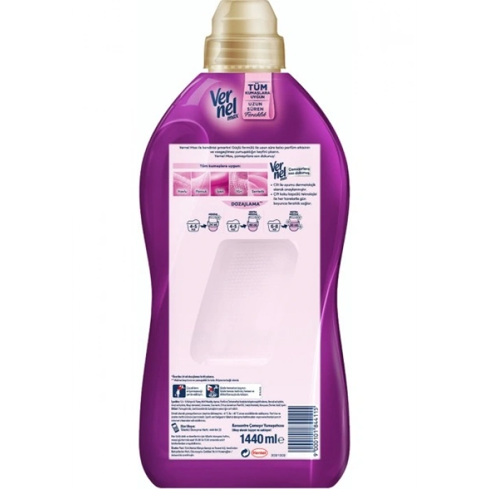 Vernel Max Konsantre Çamaşır Yumuşatıcısı 1440ML (60 Yıkama) Orkide