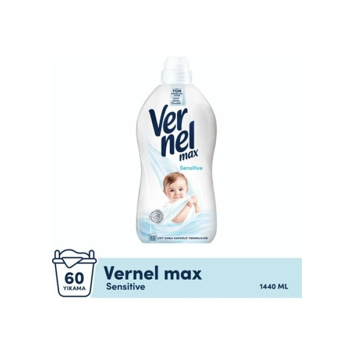 Vernel Max Konsantre Çamaşır Yumuşatıcısı 1440ML (60 Yıkama) Sensitive