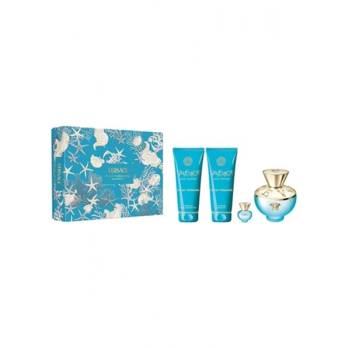 Versace Dylan Turquoise Edt 100 ml + Body Lotion 100 ml + Shower Gel 100ML + Edt 5ml
