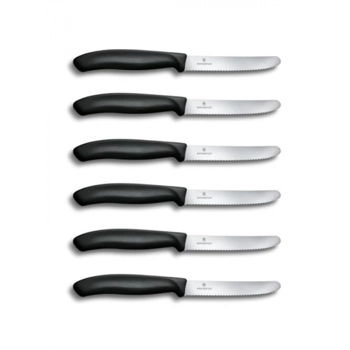Victorinox 6.7833.6 SwissClassic Blisterli Siyah 6lı Domates Bıçağı