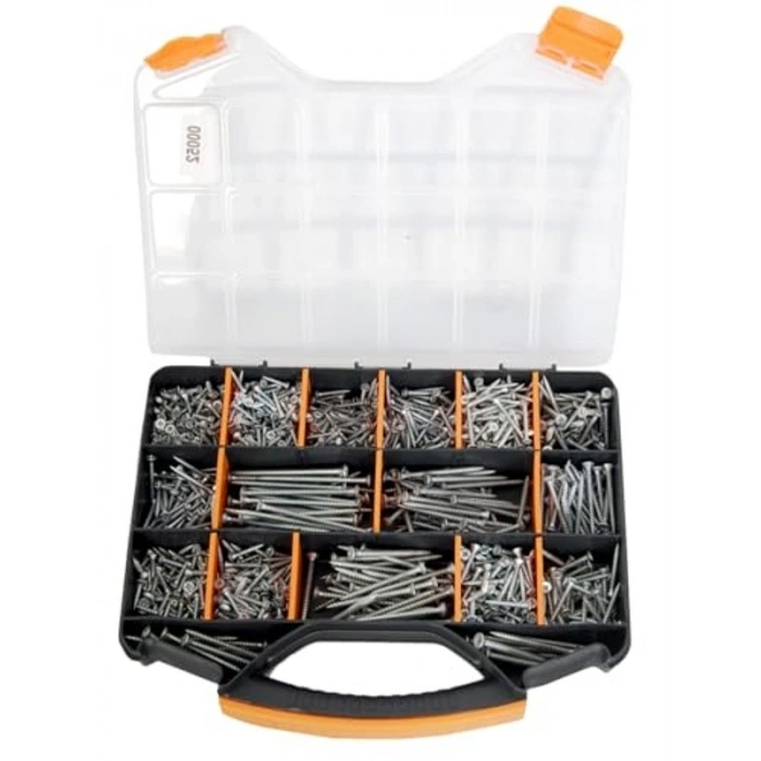 Vida Seti, 1231 Parça, 16 Çeşit Vida ve Organizer Çantası