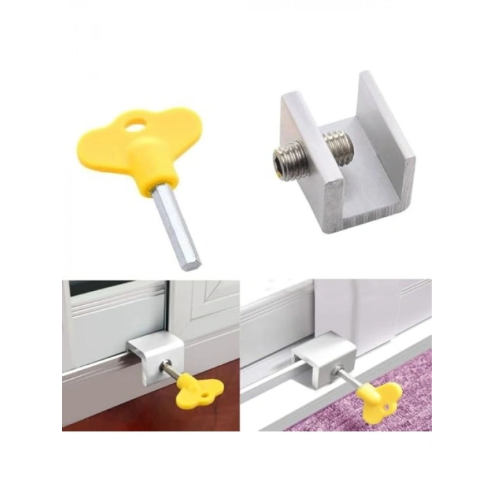 Vidalı Kilit, Ayarlanabilir Çekmeli Kapı Pencere Güvenlik