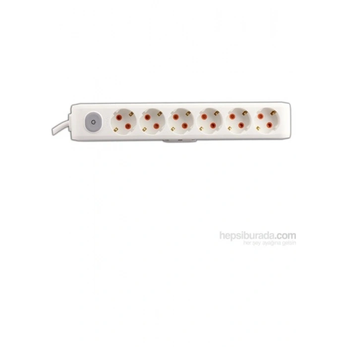 Viko Çocuk Korumalı Topraklı (Anahtarlı) Altılı Uzatma Priz 3m