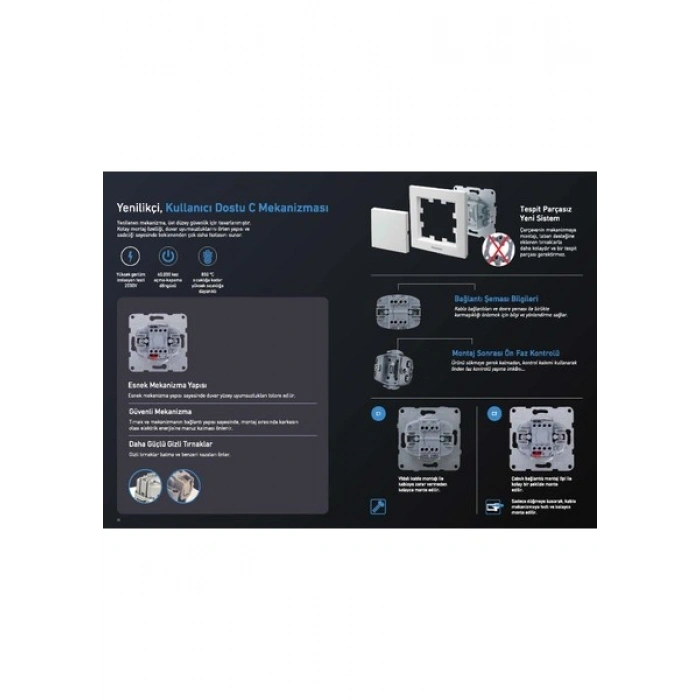 Viko Karre 55 Beyaz Dual Anahtar Komple C1 - 90940044