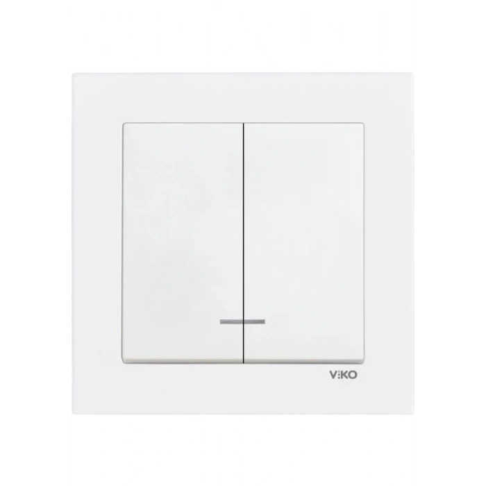 Viko Karre 55 Beyaz Işıklı Komütatör Komple C1 - 90940050
