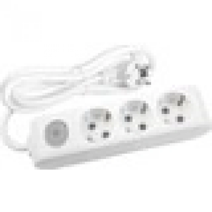 Viko ML-90117303 Multi-Let 3lü Anahtarlı Çocuk Korumalı Topraklı 3 Metre Kablolu Grup Priz