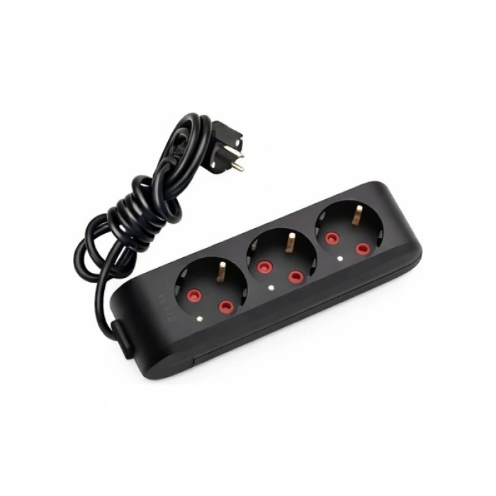 Viko Multi-Led Siyah 3lü Priz Kablolu 2 m 90133302