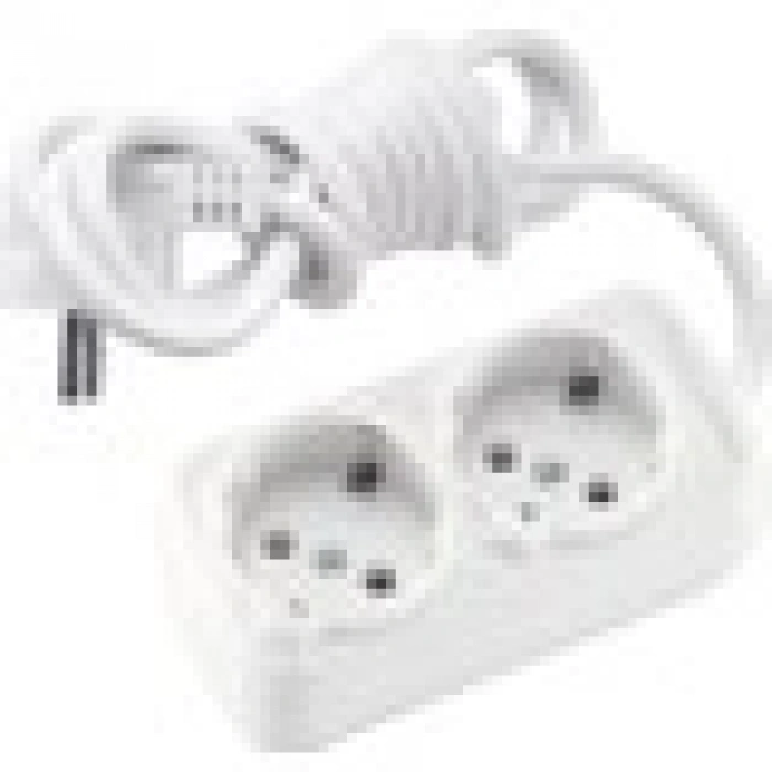 Viko Multi-Let İkili Priz Topraklı Kablolu Çocuk Korumalı 2 Metre-Beyaz 90113202